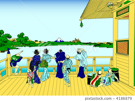 Katsushika Hokusai 500 th rakudanji寺廟 4186879