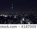 東京晴空塔 夜景 點燈 4187009