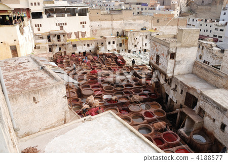 摩洛哥Fes Tannery牛皮街 4188577