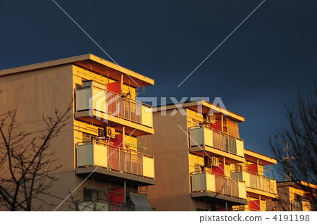 Veranda-2 in the setting sunset 4191198