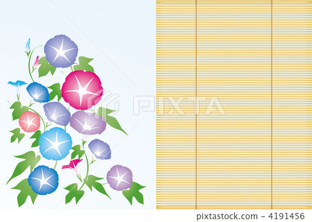 Morning glory / blind-01 ■ Asagao · morning glory · curtain · summer image · colorful Morning glory / blind-01 ■ Asagao · morning glory · curtain · summer image · colorful 4191456