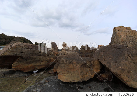 hashigui rocks, low tide, natural monument 4192636