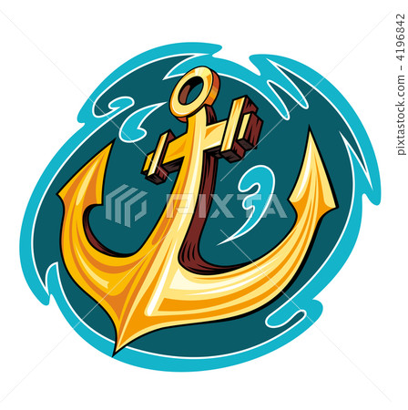 Anchor in ocean water 4196842
