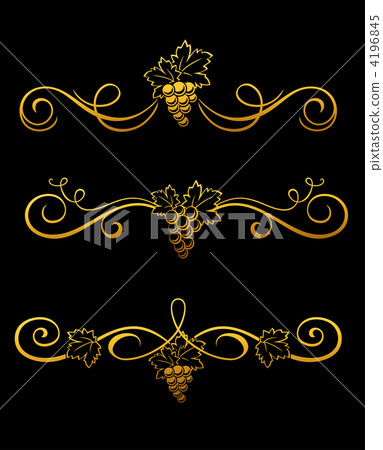 Golden grape borders Golden grape borders 4196845