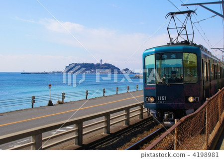 enoshima electric railway, enoden, train 4198981