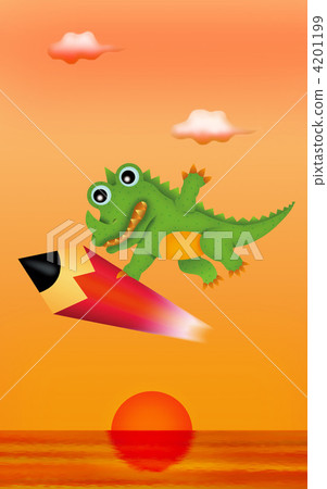 A dinosaur on a pencil 4201199