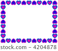frame, heart patterns, illustration 4204878