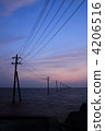 海洋和電線桿 4206516