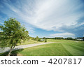 golf course, straight path, resort spot 4207817