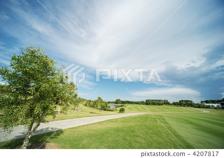golf course, straight path, resort spot 4207817