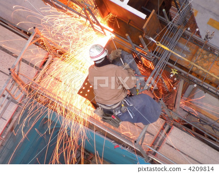 Acetylene gas cutting (start cutting) Acetylene gas cutting (start cutting) 4209814