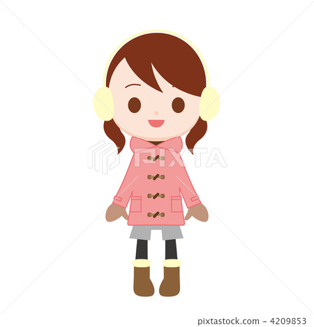 A girl in a duffle coat A girl in a duffle coat 4209853