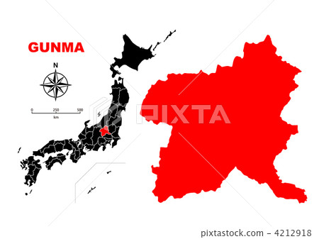 Gunma Prefecture - Map 4212918