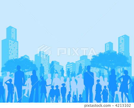 人群和建築群 4213102