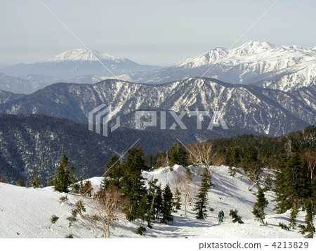 Norikura dake and Ontakayama in early spring 4213829