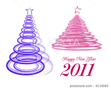 stylized Christmas tree on white background stylized Christmas tree on white background 4219985