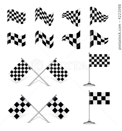 Racing Flags, vector set 4221098
