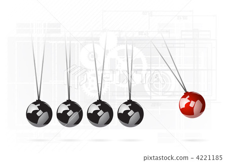 Newton's cradle concept 4221185