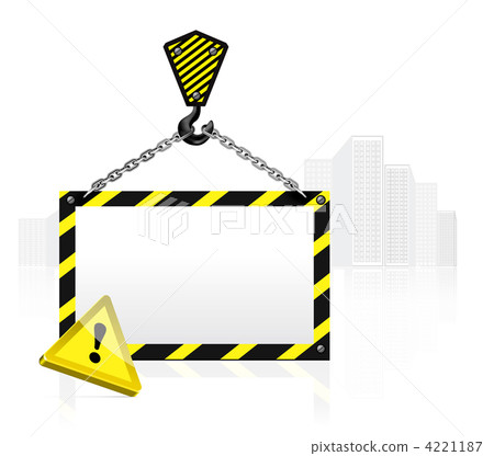 crane hook with blank poster 4221187