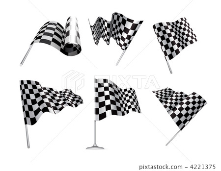 Checkered Flags set - Stock Illustration [4221375] - PIXTA
