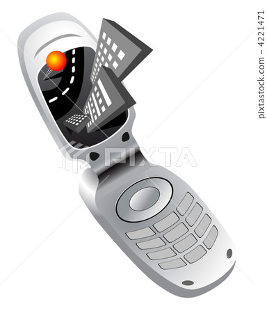 Isolated mobile phone navigator icon 4221471