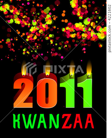 kwanzaa candles lightning on the black background 4221602