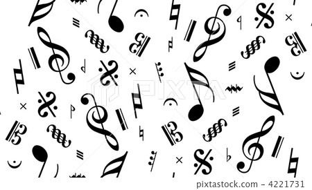 Vector music note seamless Vector music note seamless 4221731
