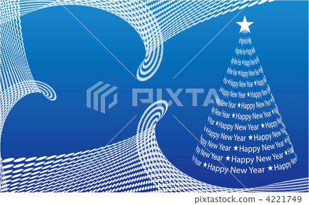 Abstract Christmas tree on the blue background.... - Stock Illustration ...