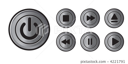 Player icons metall buttons vector Player icons metall buttons vector 4221791