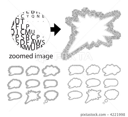Speech bubbles from letter 4221998