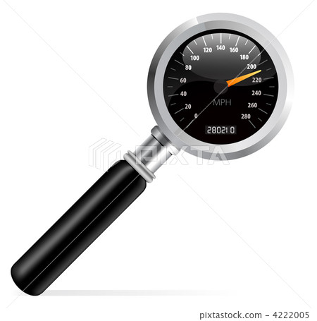 Speedometer in magnifier vector Speedometer in magnifier vector 4222005