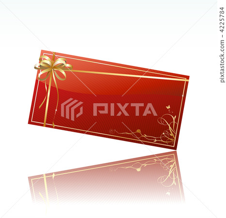 red decorated gift card - Stock Illustration [4225784] - PIXTA