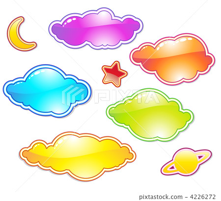 Set of color clouds Set of color clouds 4226272