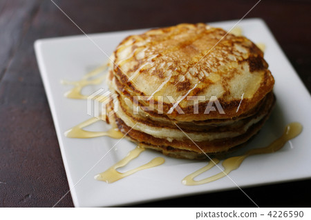 Stack of pancakes with honey. Stack of pancakes with honey. 4226590