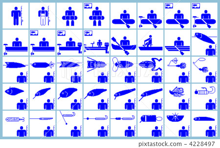 Bus Fishing Icon Set 4228497
