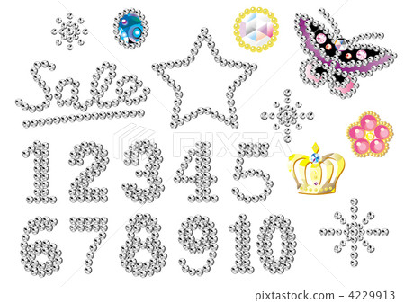 rhinestone, decoration, number 4229913