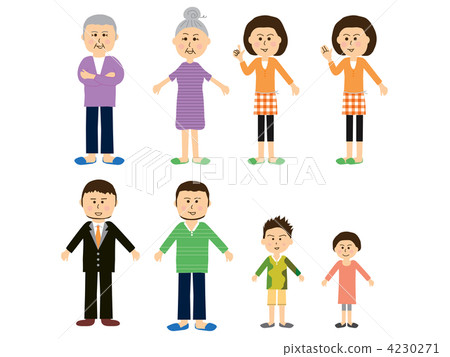 three generations, person, couple 4230271