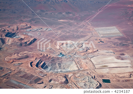 aerial view of open-pit copper mine in Atacama desert, Chile 4234187