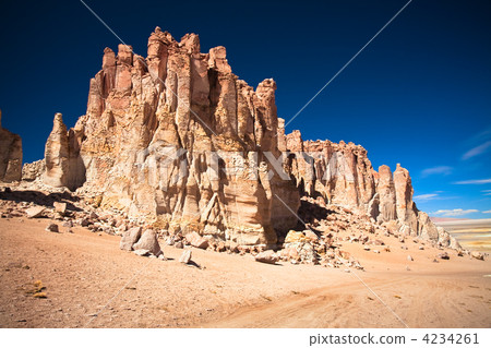 Rock cathedrals in Salar de Tara, Chile 4234261