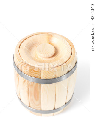 wooden barrel on white background wooden barrel on white background 4234340