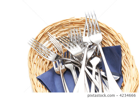 forks in woven basket 4234666