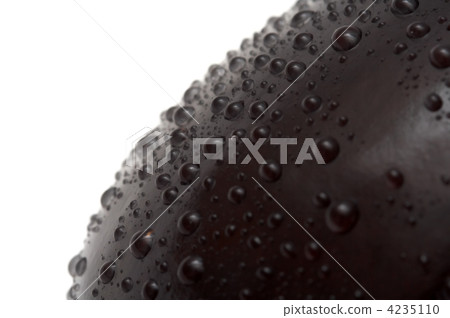 water drops on aubergine's surface 4235110