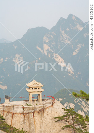 stone pagoda on the East Peak of the holy mountain HuaShan 4235162