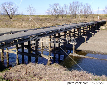 Wooden Settlement Bridge Shimada Bridge 4238550