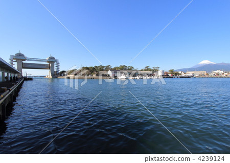 沼津港和富士山 4239124