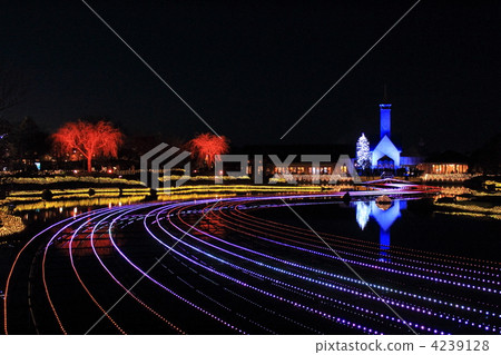 Waterborne illumination of Nana-no-Sato Waterborne illumination of Nana-no-Sato 4239128