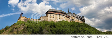 panoramic view of castle Karlstejn, Czech Republic 4241289
