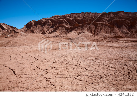 waterless landscape in Moon Valley, desert Atacama, Chile waterless landscape in Moon Valley, desert Atacama, Chile 4241332