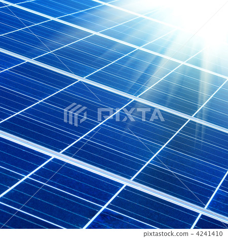 solar panel with sunbeams 4241410