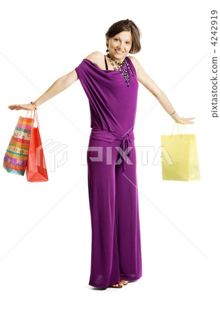 Woman with bags Woman with bags 4242919